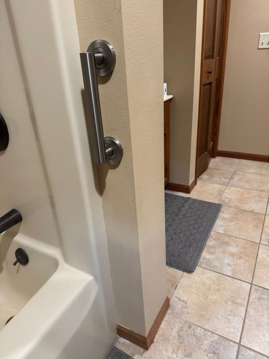 Grab handle by the tub