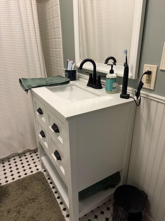 Bathroom vanity install